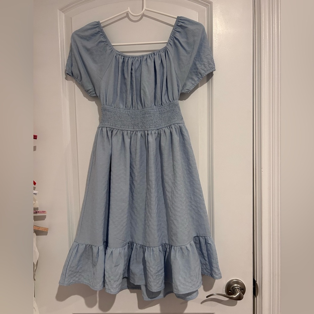 Women blue dress